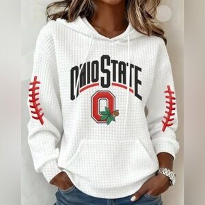 Ohio State Buckeyes Women’s Waffle Game Day Hoodie, Size Small